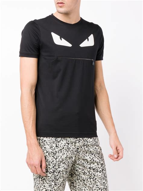 fendi monster t shirt black|black fendi sweater.